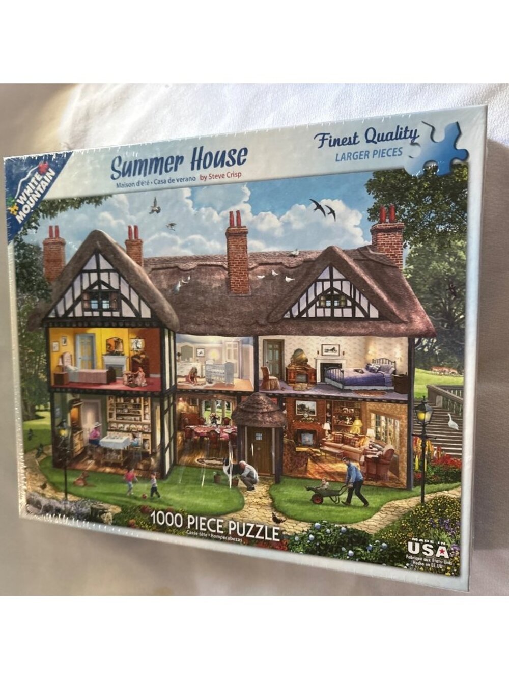 White Mountain Summer House 1000-Piece Jigsaw Puzzle Steve Crisp Larger Pieces